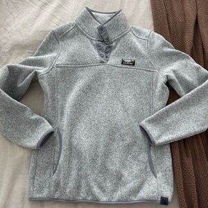 L.L. Bean Heather Gray Fleece Jacket